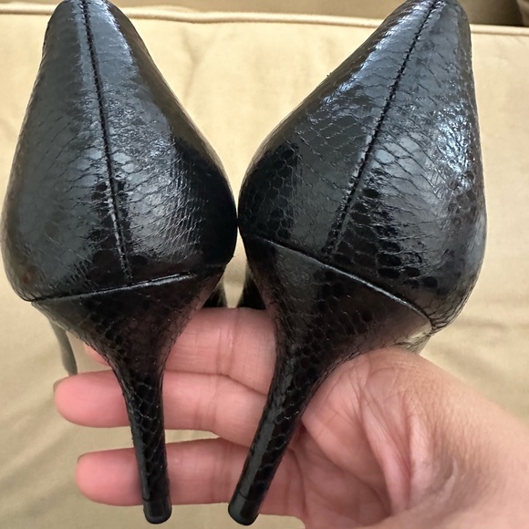 Zara animal embossed pumps Black NWT - Picture 5 of 5